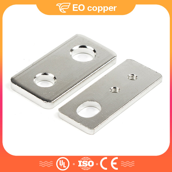 1 Rounded Hole And 1 Oval-shaped Hole Copper Tinned Busbars