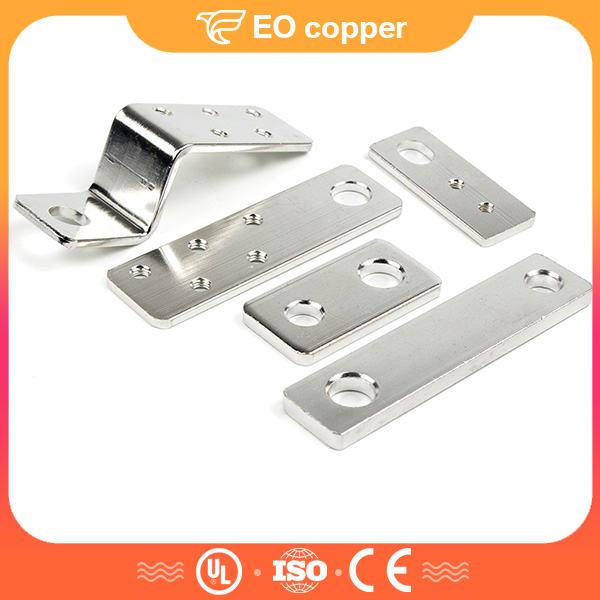 Hard Copper Solid Screw Nickle Plated Flat Electrical Busbar Connector